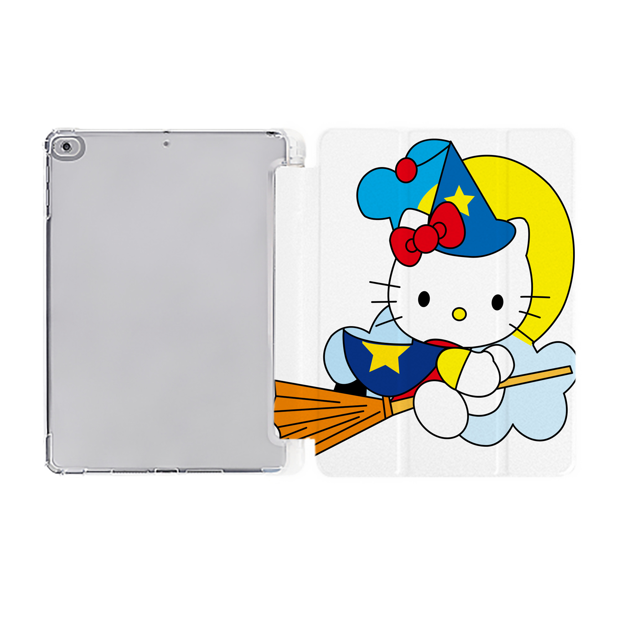 （画像用） Hello Kitty ハローキティ IPad ケース ペン収納付き 三つ折りスタンド PUレザー×シリコン 対応機種9.5/10.5/10.9インチ